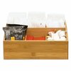 Mind Reader Square 9 Compartment Condiment Organizer, 12 x 12 x 5.5, Bamboo COMP9MB-BRN
